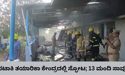 ತಮಿಳುನಾಡು ಪಟಾಕಿ ಕಾರ್ಖಾನೆಯಲ್ಲಿ ಭಾರಿ ಸ್ಫೋಟ