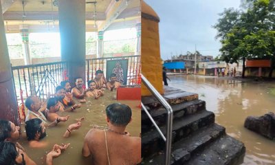 ಪ್ರವಾಹಕ್ಕೆ ತತ್ತರಿಸಿದ ಗಾಣಗಾಪುರ; ಭಕ್ತರಿಗೆ ದರ್ಶನವಿಲ್ಲ, ಪೂಜೆ ಸ್ಥಗಿತ!