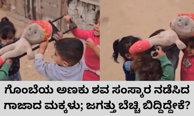 ಗೊಂಬೆಯ ಅಣಕು ಅಂತ್ಯ ಸಂಸ್ಕಾರ ನಡೆಸಿದ ಮಕ್ಕಳು; ವಿಡಿಯೊ ವೈರಲ್‌