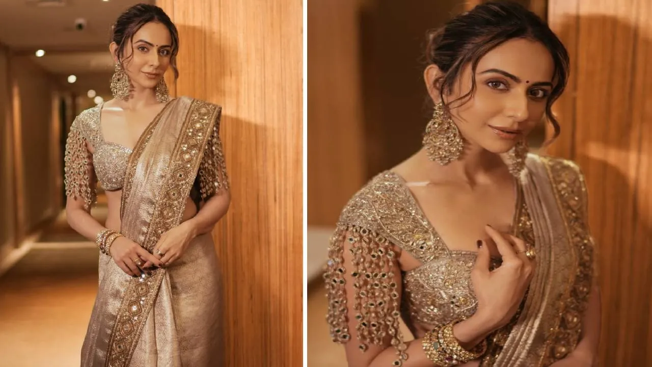 Star Fashion 2026: ಗೋಲ್ಡ್ ಸೀರೆಯಲ್ಲಿ ಬಂಗಾರದ ಬೊಂಬೆಯಾದ ರಕುಲ್‌ ಪ್ರೀತ್‌ ಸಿಂಗ್‌ - Image 2