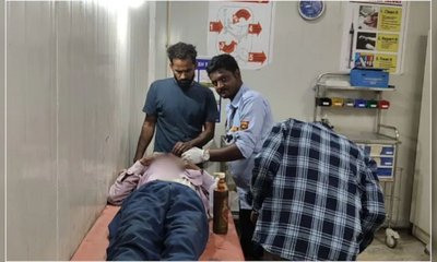 ಸರ್ಕಾರಿ ಆಸ್ಪತ್ರೆಯಲ್ಲಿ ರೋಗಿಗಳಿಗೆ ಹೊಲಿಗೆ ಹಾಕಿದ ಸೆಕ್ಯೂರಿಟಿ ಗಾರ್ಡ್!