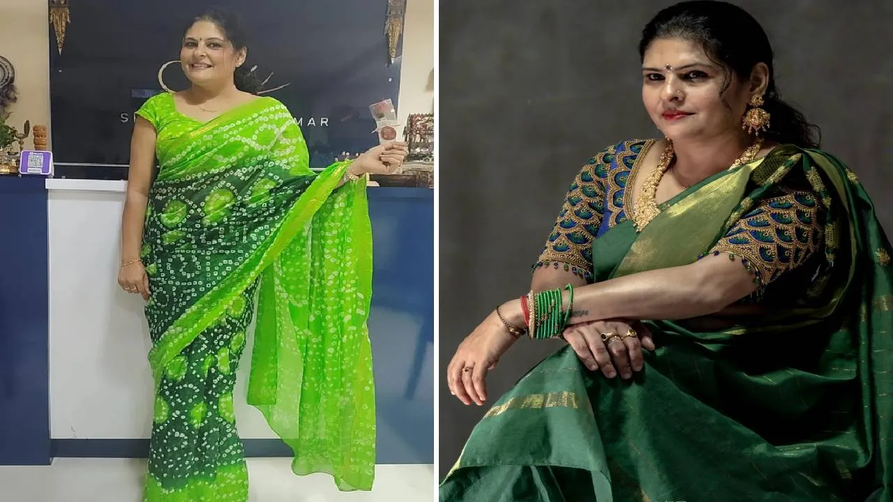 Green color saree
