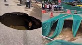 ಗುರುಗ್ರಾಮದಲ್ಲಿ ಕುಸಿದ ರಸ್ತೆ: ಬೃಹತ್ ಗುಂಡಿ ಕಂಡು ಸ್ಥಳೀಯರ ಆತಂಕ