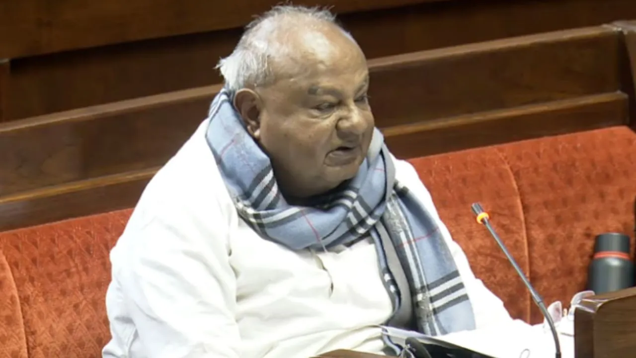 HD Devegowda in Rajyasabha