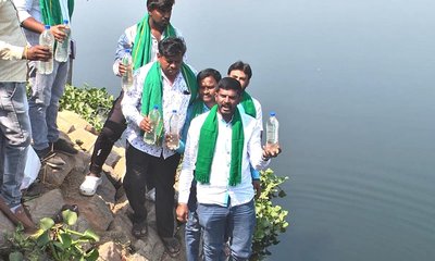 ಸಚಿವರಿಗೆ ಕೊಳಚೆ ನೀರು ಕಳಿಸಿ ಆಕ್ರೋಶ ವ್ಯಕ್ತಪಡಿಸಿದ ಹರೀಶ್‌ರೆಡ್ಡಿ