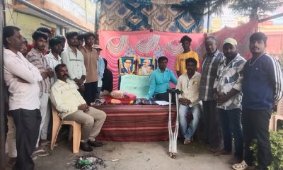 ಹಗಲು ರಾತ್ರಿ ಧರಣಿ ಕುಳಿತ ವಿಕಲಾಂಗ ಸಂತೋಷ್