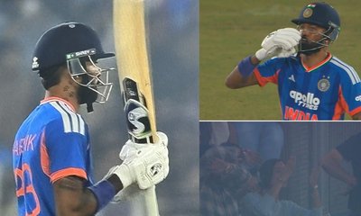 ಅರ್ಧಶತಕ ಬಾರಿಸಿ ತನ್ನ ಗೆಳತಿಗೆ ಪ್ಲೈಯಿಂಗ್‌ ಕಿಸ್‌ ಕೊಟ್ಟ ಹಾರ್ದಿಕ್‌!