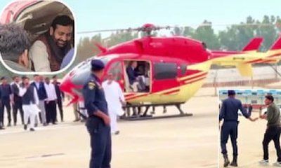 ಯುವಕನಿಗೆ ಹೆಲಿಕಾಪ್ಟರ್ ಸವಾರಿ ಮಾಡಿಸಿದ ಹರಿಯಾಣ ಸಿಎಂ