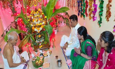 ಹಾವೇರಿಯ ಸೈಬರ್ ಠಾಣೆಯಲ್ಲಿ ಭಾವೈಕ್ಯತೆಯ ಗಣಪತಿ