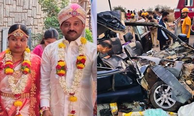 ಲಾರಿಗೆ ಕಾರು ಡಿಕ್ಕಿಯಾಗಿ 15 ಹಿಂದಷ್ಟೇ ಮದುವೆಯಾಗಿದ್ದ ದಂಪತಿ ಸಾವು