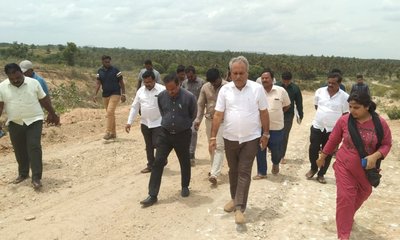 ಹೇಮಾವತಿ ನಾಲೆ ಕಾಮಗಾರಿ ಪರಿಶೀಲಿಸಿದ ಶಾಸಕ ಸಿ.ಬಿ.ಸುರೇಶ್‌ಬಾಬು