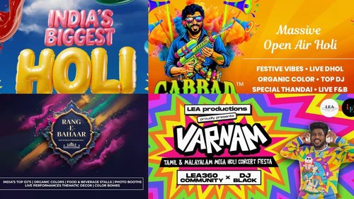 Holi 2026 Holi celebrations are now available on Book My Show