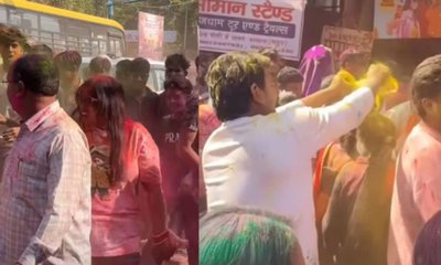 ಹೋಳಿ ಎರಚುವ ವೇಳೆ ಮಹಿಳೆಯರ ಮೈ ಮುಟ್ಟಿದ ಕಿಡಿಗೇಡಿಗಳು