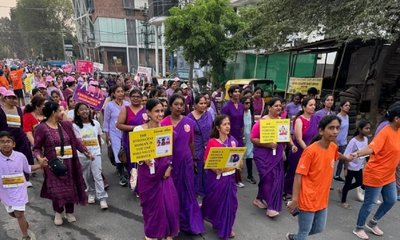 ವುಮೆನ್‌-ಆಥಾನ್‌ನಲ್ಲಿ 1,500ಕ್ಕೂ ಹೆಚ್ಚು ಮಹಿಳೆಯರು ಭಾಗಿ