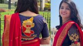 ಆರ್‌ಸಿಬಿ ಥೀಮ್ ಬ್ಲೌಸ್ ಧರಿಸಿ ಟ್ರೆಂಡ್ ಕ್ರಿಯೇಟ್ ಮಾಡಿದ ಮಹಿಳೆ