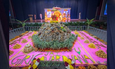 ದೀಪಾವಳಿ ಹಿನ್ನೆಲೆ ಬೆಂಗಳೂರಿನ ಇಸ್ಕಾನ್‌ನಲ್ಲಿ ಗೋವರ್ಧನ ಪೂಜೆ