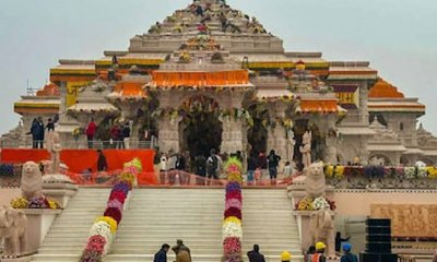 ಅಯೋಧ್ಯೆಯ ರಾಮಮಂದಿರದಲ್ಲಿ ಮೊದಲ ಬಾರಿಗೆ ಧ್ವಜಾರೋಹಣ