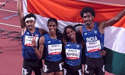 ಮಿಶ್ರ 4x400 ಮೀಟರ್ ರಿಲೇಯಲ್ಲಿ ಭಾರತಕ್ಕೆ ಬೆಳ್ಳಿ ಪದಕ!