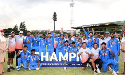 ಭಾರತ ಅಂಡರ್‌-19 ತಂಡಕ್ಕೆ 7.5 ಕೋಟಿ ರು. ನಗದು ಬಹುಮಾನ!