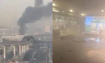 ಅಂತರಾಷ್ಟ್ರೀಯ ವಿಮಾನ ನಿಲ್ದಾಣದ ಮೇಲೆ ಇರಾನ್ ಕ್ಷಿಪಣಿ ದಾಳಿ: ಭಯಾನಕ ವಿಡಿಯೊ