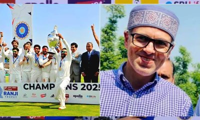 ರಣಜಿ ಗೆದ್ದ ಜಮ್ಮು-ಕಾಶ್ಮೀರ ಆಟಗಾರರಿಗೆ 2 ಕೋಟಿ ನಗದು ಘೋಷಣೆ