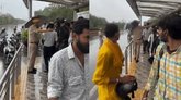 ವಿಐಪಿ ಪ್ರಯಾಣಕ್ಕಾಗಿ ಸಾರ್ವಜನಿಕರನ್ನು ಮಳೆಯಲ್ಲಿ ನೆನೆಯಿಸಿದ ಪೊಲೀಸರು