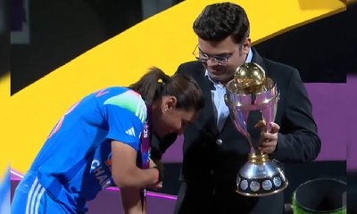 ಜಯ್ ಶಾ ಪಾದ ಮುಟ್ಟಲು ಪ್ರಯತ್ನಿಸಿದ ಹರ್ಮನ್‌ಪ್ರೀತ್; ಇಲ್ಲಿದೆ ವಿಡಿಯೊ