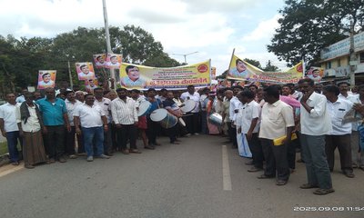 ಕೆ.ಎನ್. ರಾಜಣ್ಣ ಅವರನ್ನು ಸಚಿವ ಸಂಪುಟಕ್ಕೆ ಸೇರಿಸಿಕೊಳ್ಳುವಂತೆ ಪ್ರತಿಭಟನೆ