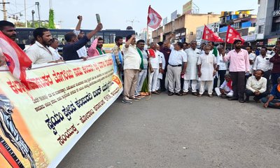 ಬರ ಘೋಷಣೆಗೆ ಆಗ್ರಹಿಸಿ ಕಲಬುರಗಿ ಬಂದ್: ರೈತರ ಆಕ್ರೋಶ