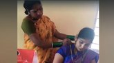 ಸಿಬ್ಬಂದಿಯಿಂದ ಮಸಾಜ್‌ ಮಾಡಿಸಿಕೊಂಡ ಮುಖ್ಯ ಶಿಕ್ಷಕಿ!