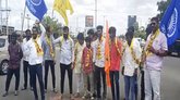 ಮಾಜಿ ಸಿಎಂ ಸಿದ್ದರಾಮಯ್ಯ ಮೂರ್ತಿ ತೆರವು ಖಂಡಿಸಿ ಕಲಬುರಗಿಯಲ್ಲಿ ಪ್ರತಿಭಟನೆ