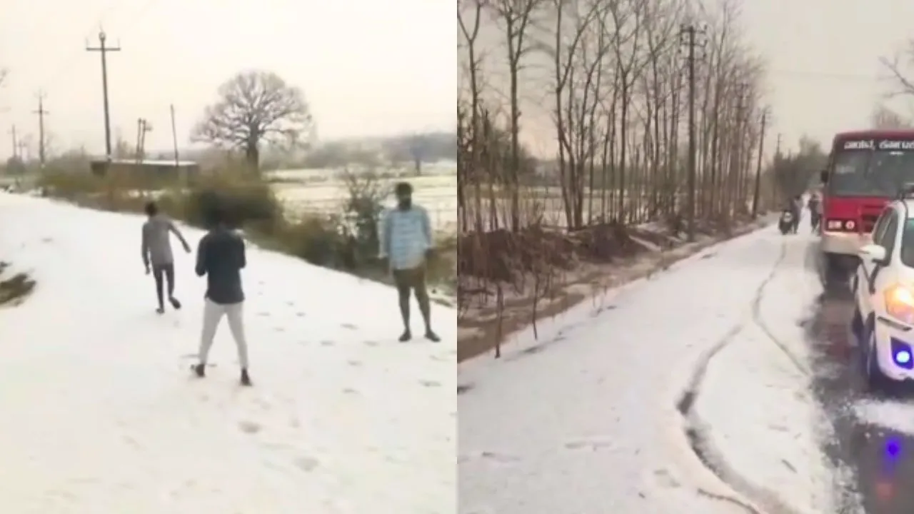 Dharwad Rain: ಆಲಿಕಲ್ಲು ಮಳೆಯಿಂದ ಕಾಶ್ಮೀರದಂತೆ ಬದಲಾದ ಧಾರವಾಡದ ಕಲಘಟಗಿ; ವಿಡಿಯೊ ವೈರಲ್‌