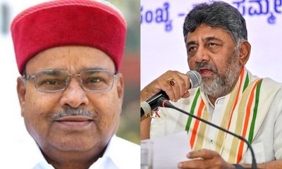 ರಾಜ್ಯಪಾಲರನ್ನು ಭೇಟಿಯಾಗಿ ಸರ್ಕಾರ ರಚನೆಗೆ ಹಕ್ಕು ಮಂಡಿಸಿದ ಡಿಕೆಶಿ