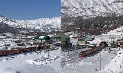 ಹಿಮಾಲಯದ ಭೂದೃಶ್ಯದ ನಡುವೆ ಹಾದುಹೋದ ವಂದೇ ಭಾರತ್ ರೈಲು!