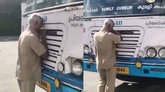 ಬಸ್ ಗೆ ಮುತ್ತಿಕ್ಕಿ ಭಾವನಾತ್ಮಕ ವಿದಾಯ ಹೇಳಿದ KSRTC ಚಾಲಕ!