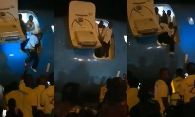 ಏರ್‌ಪೋರ್ಟ್‌ನಲ್ಲಿ ಭಾರೀ ಅವ್ಯವಸ್ಥೆ: ವಿಮಾನದಿಂದ ಜಿಗಿದ ಪ್ರಯಾಣಿಕರು