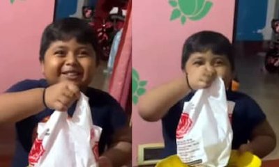 ಬಿರಿಯಾನಿ ಕಂಡು ಖುಷಿ  ಪಟ್ಟ ಬಾಲಕ: ಕ್ಯೂಟ್ ವಿಡಿಯೋ ಇಲ್ಲಿದೆ!