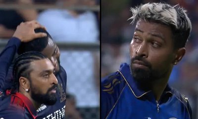 ಹಾರ್ದಿಕ್‌ ವಿಕೆಟ್‌ ಪತನ ಕಂಡು ವಿಚಿತ್ರವಾಗಿ ಸಂಭ್ರಮಿಸಿದ ಕೃಣಾಲ್‌