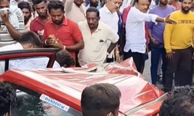 ಕುಣಿಗಲ್‌ನಲ್ಲಿ ಕಾರಿಗೆ ಲಾರಿ ಡಿಕ್ಕಿಯಾಗಿ ನಾಲ್ವರ ದುರ್ಮರಣ