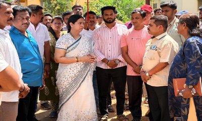 ಗ್ರಾಮಗಳಿಗೆ ಮಾಜಿ ಸಚಿವೆ ಲಕ್ಷ್ಮೀ ಹೆಬ್ಬಾಳ್ಕರ್ ಭೇಟಿ, ಪರಿಶೀಲನೆ