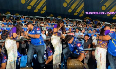 ಕೆಕೆಆರ್‌ ಅಭಿಮಾನಿಗೆ ಪ್ರಪೋಸ್‌ ಮಾಡಿದ ಎಂಐ ಬೆಂಬಲಿಗ! ವಿಡಿಯೊ