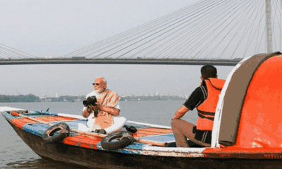 ಹೂಗ್ಲಿಯಲ್ಲಿ ಪ್ರಧಾನಿ ಮೋದಿ ದೋಣಿ ವಿಹಾರ