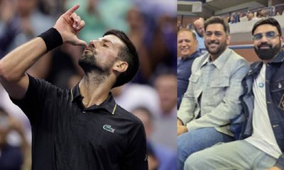 US Open: ಯುಎಸ್ ಓಪನ್‌ನಲ್ಲಿ ಜೊಕೊವಿಕ್ ಪಂದ್ಯ ವೀಕ್ಷಿಸಿದ ಧೋನಿ