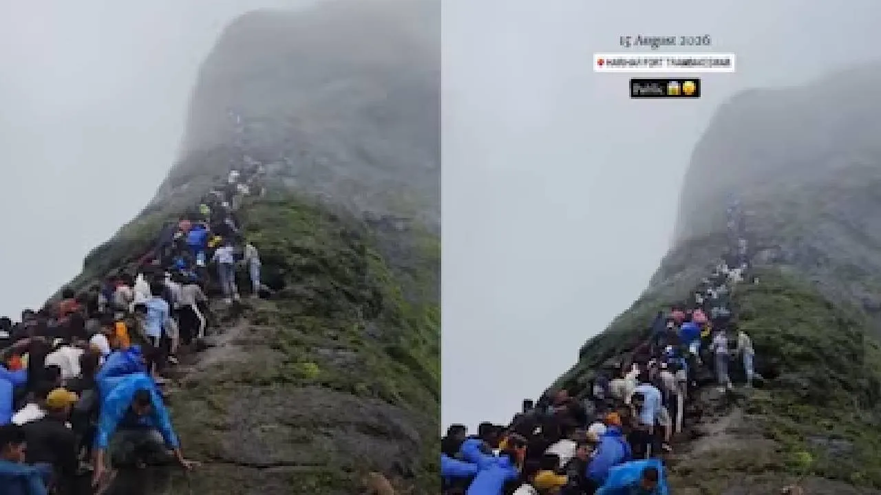 Viral Video: ಹರಿಹರ ಕೋಟೆಯ ಕಿರಿದಾದ ಮೆಟ್ಟಿಲ ಮೇಲೆ ಜನಸಾಗರ; ಮೊಘಲ್ ಸೈನಿಕರೂ ಇಷ್ಟೊಂದು ಸಂಖ್ಯೆಯಲ್ಲಿ ದಾಳಿ ಮಾಡಿರಲಿಲ್ಲ ಎಂದ ನೆಟ್ಟಿಗರು