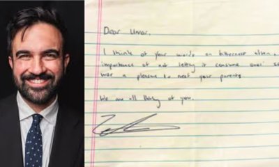 ಜೈಲಿನಲ್ಲಿರುವ ಉಮರ್ ಖಾಲಿದ್‌ಗೆ ನ್ಯೂಯಾರ್ಕ್ ಮೇಯರ್ ಪತ್ರ