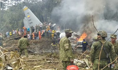 ಮಿಲಿಟರಿ ವಿಮಾನ ಪತನ, 66 ಮಂದಿ ಸಾವು