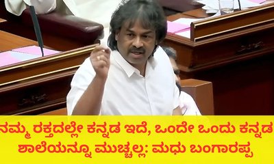 ಒಂದೇ ಒಂದು ಕನ್ನಡ ಶಾಲೆಯನ್ನೂ ಮುಚ್ಚಲ್ಲ: ಮಧು ಬಂಗಾರಪ್ಪ