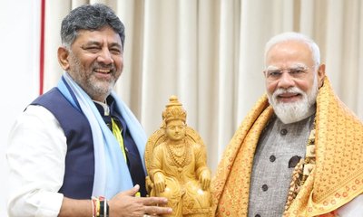 ಪ್ರಧಾನಿ ನರೇಂದ್ರ ಮೋದಿ ಜತೆ ಡಿ.ಕೆ. ಶಿವಕುಮಾರ್‌ ಸಮಾಲೋಚನೆ