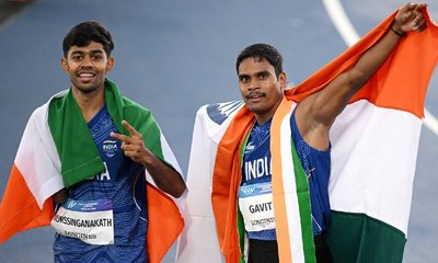 ಪುರುಷರ 100 ಮೀ. T47 ನಲ್ಲಿ ಚಿನ್ನ, ಬೆಳ್ಳಿ ಗೆದ್ದ ಭಾರತ