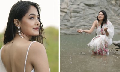 ನದಿಯ ತಡದಲ್ಲಿ ಬಿಳಿ ಸೀರೆಯುಟ್ಟು ಪೋಸ್ ಕೊಟ್ಟ ಮೋಕ್ಷಿತಾ
